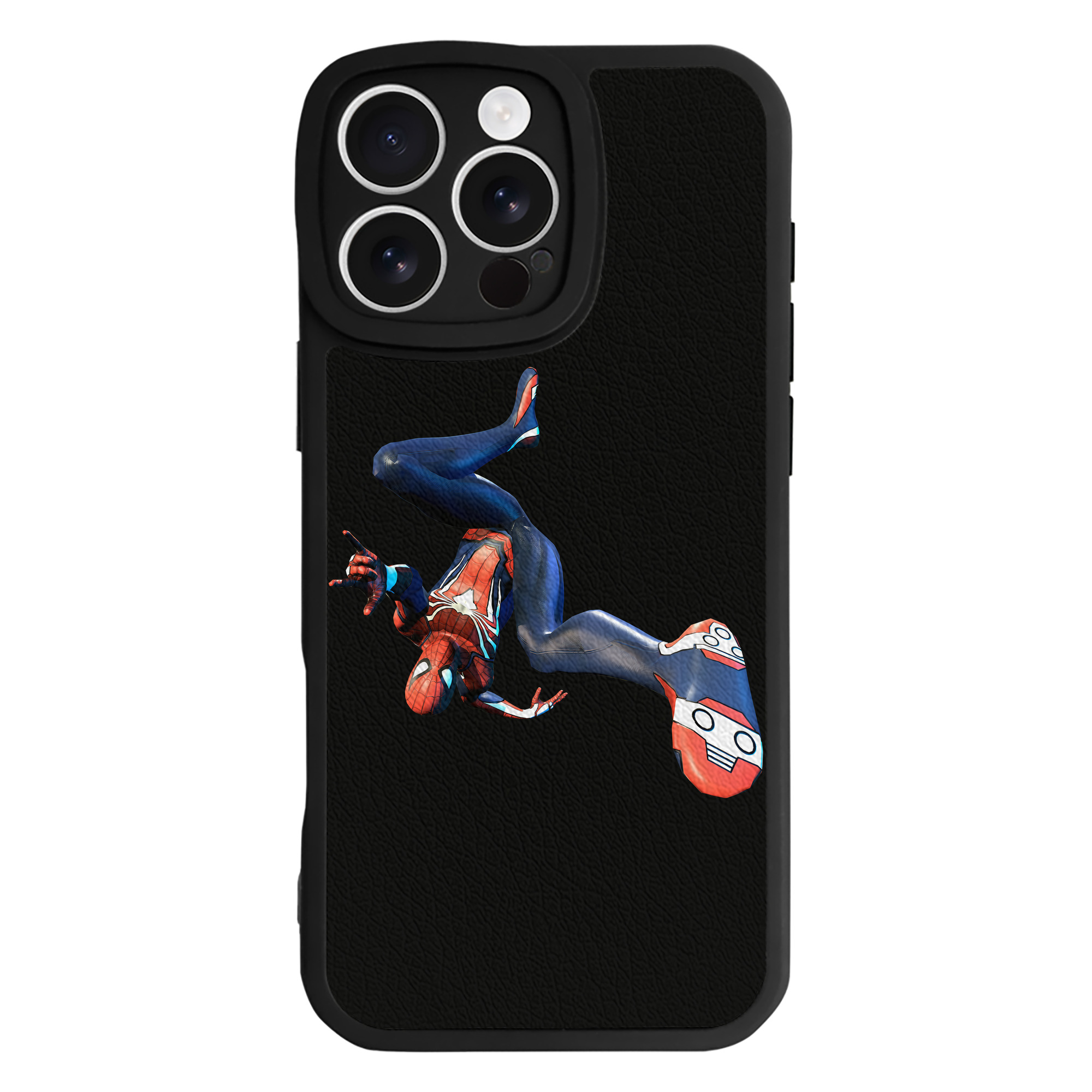 （画像用） Spider Man スパイダーマン 【iPhone 16シリーズ対応】シリコンスマホケース（レザー調） 材質：シリコン